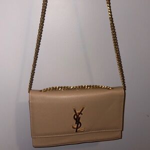 Grain De Poudre Monogram Kate Satchel Nude Powder